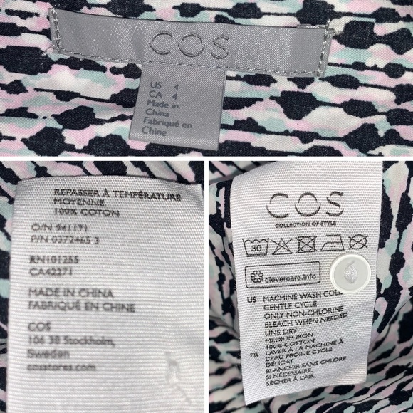 COS 2 Piece Multi-Color Short Sleeve Sweater and Lightweight Jacket Size 4 - Picture 14 of 15